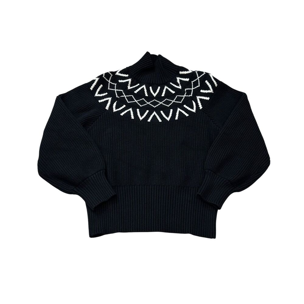 Varley Marcie Fair Isle Yoke Knit Jumper Size S